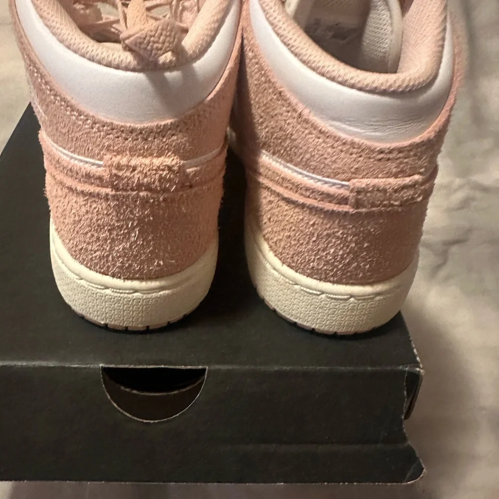 Jordan Youth Pink/Tan High-Top Sneakers